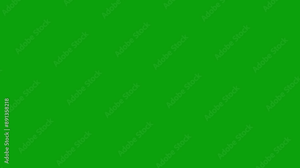 Poster square shape frame white color glowing neon lights loop animation on green screen. animation of neon
