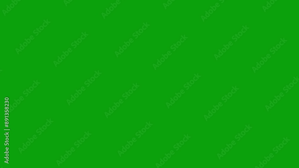 Poster square shape frame white color glowing neon lights loop animation on green screen. animation of neon