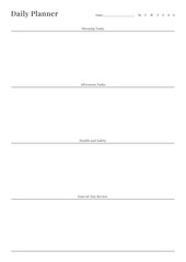 Versatile Generic Planning Pages and Planner Sheets Design Template for daily, weekly, and monthly organization for organizing daily routines and personal goals
