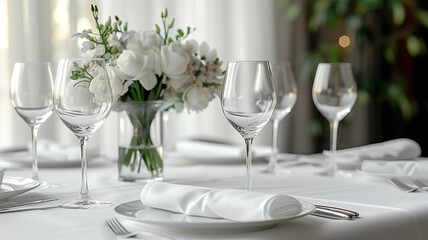 wedding table set for wedding