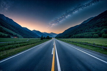 Naklejka premium highway in mountains