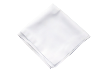 A Pristine White Napkin Folded With Precision, Ready For A Culinary Adventure on a Clear PNG or White Background.