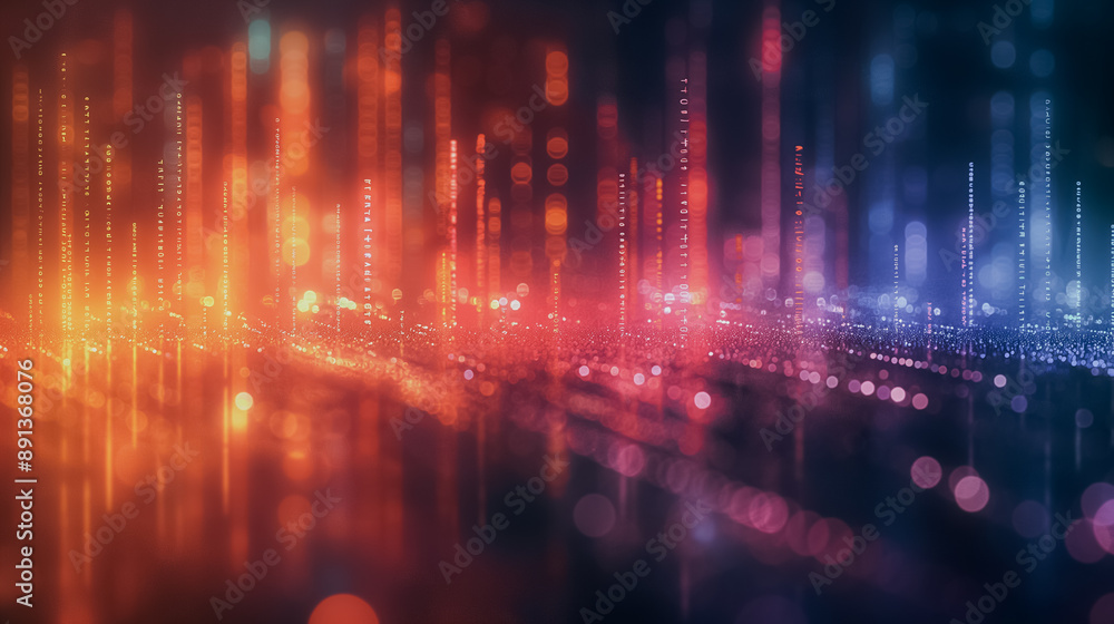 Poster abstract wallpaper with colorful digital arrows pointing up, symbolizing growth, ideal for tech conc