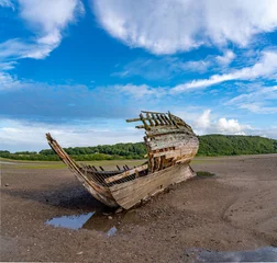 walking around an old ship wreck of City Dulas Anglesey