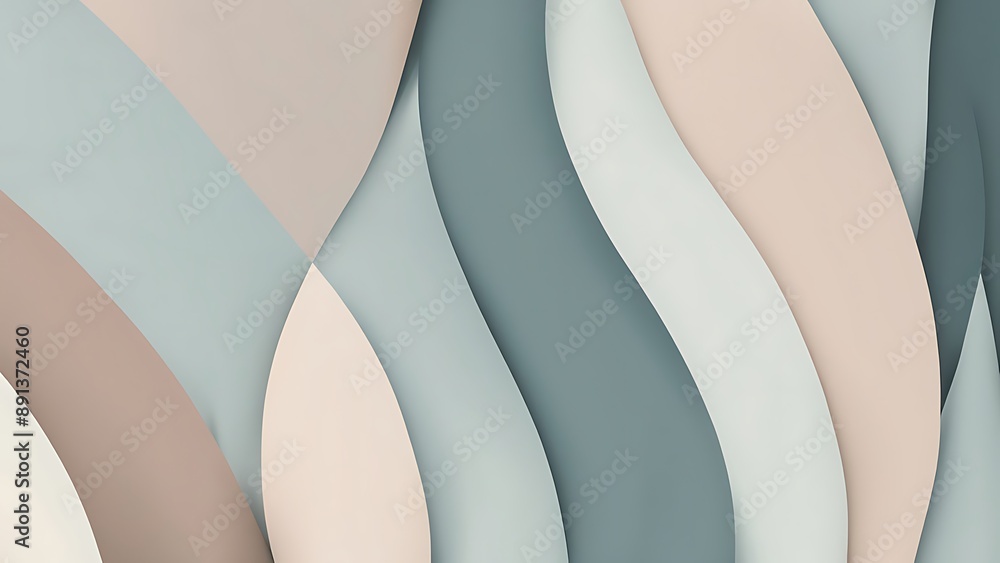 Poster minimalist abstract pattern with clean lines and muted colors, modern design