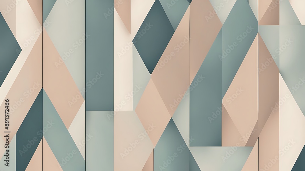 Poster Minimalist abstract pattern with clean lines and muted colors, modern design