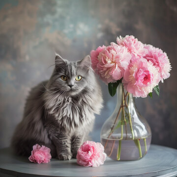 cat with peones