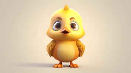 Chick 3d cartoon style