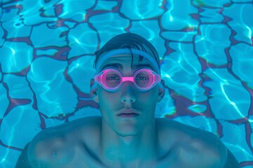 Naklejka premium Peach-colored retro sunglasses. Beautiful simple AI generated image in 4K, unique.