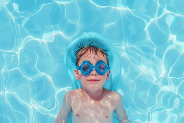 Naklejka premium Peach-colored retro sunglasses. Beautiful simple AI generated image in 4K, unique.