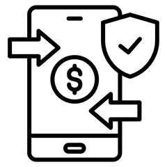 Transaction Security  Icon Element For Design