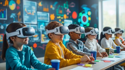 Young Students Engage in Virtual Reality Mathematics Learning in a Modern Classroom