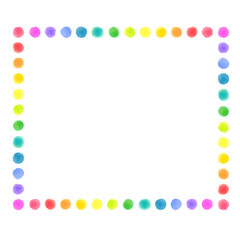 水彩の丸いフレーム-13