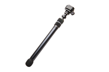 A Telescoping Monopod Extends Its Reach Against a Pure White Background on a Clear PNG or White Background.