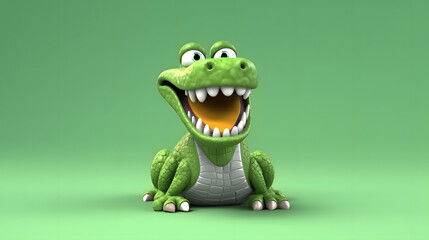 Fototapeta premium Crocodile 3d cartoon style