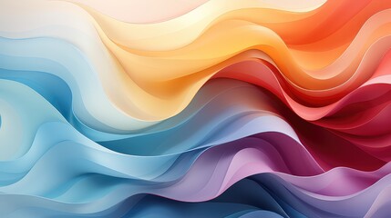 abstract colorful background with smooth wavy lines