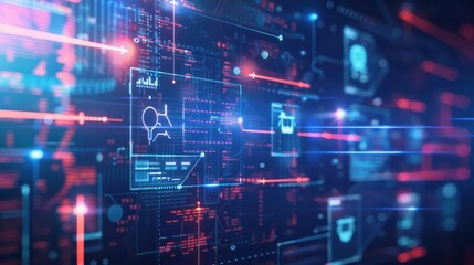 Obraz premium Document Management Compliance Solutions, Highlight compliance-focused document management technologies with an image showcasing regulatory compliance checks, document retention policies, AI