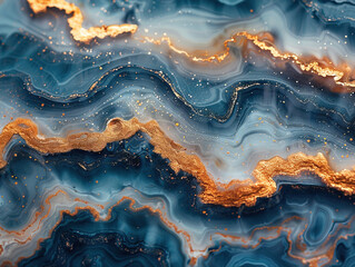 Fototapeta premium A textured vintage paper background with a dark blue to golden yellow gradient.