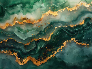 Fototapeta premium Marble ink abstract art from exquisite original painting for abstract background . Painting was painted on high quality paper texture to create smooth marble background pattern of ombre alcohol ink .