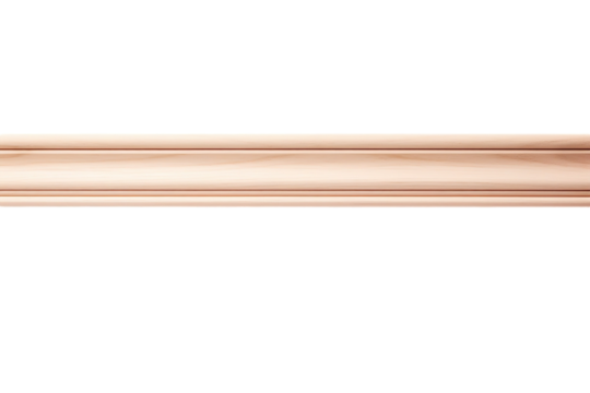 Elegant Wooden Molding for a Classic Interior Design on a Clear PNG or White Background.