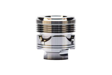 A Gleaming Mechanical Component: A Precisely Crafted Metal Cylinder With a Series of Grooves on a Clear PNG or White Background.