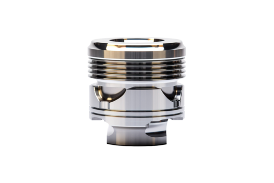 A Gleaming Mechanical Component: A Precisely Crafted Metal Cylinder With a Series of Grooves on a Clear PNG or White Background.