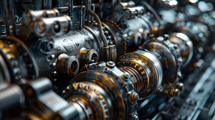 Industrial Machinery Close-up: A Detailed Look at a Complex System