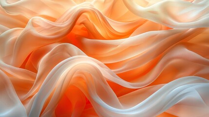 Ethereal Silk-like Material Art Forms with Radiant Light