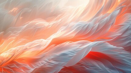 Ethereal Silk-like Material Art Forms with Radiant Light