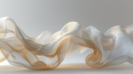 Ethereal Silk-like Material Art Forms with Radiant Light