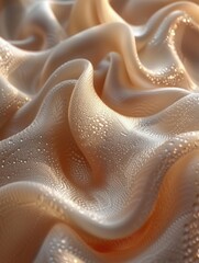 Luminous Abstract Wave Fabric Art with Soft Gradient Colors