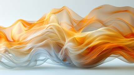 Luminous Abstract Wave Fabric Art with Soft Gradient Colors