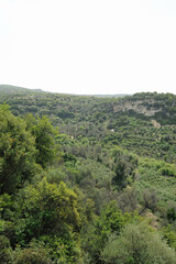 Fototapeta premium Le vallon du Chalopota vu depuis l'acropole d'Eleftherna près de Réthymnon en Crète