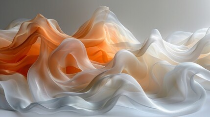 Soft Gradient Textile Flow Patterns with Color Transitions