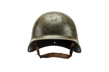 A Weathered Helmet, A Reminder of Past Conflicts on a Clear PNG or White Background.