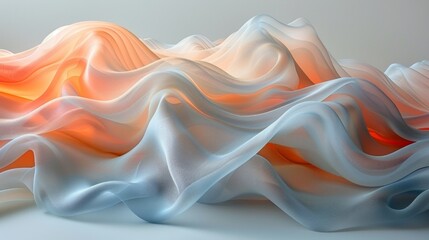 Soft Gradient Textile Flow Patterns with Color Transitions