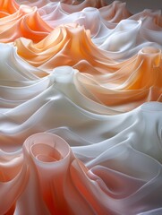 Soft Gradient Textile Flow Patterns with Color Transitions