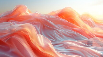 Soft Gradient Textile Flow Patterns with Color Transitions