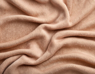 Warm Beige Wool Texture Background with Thick, Textured Surface