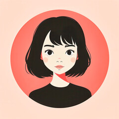 A Girl With a Yellow Shirt and a Soft Smile in a Cartoon Illustration