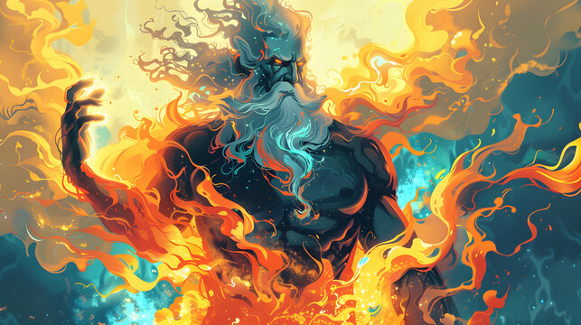 Greek god Hades illustration, Hades the god of the dead and the king of the underworld