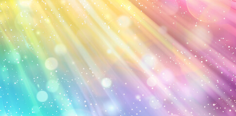 Obraz premium Abstract background featuring a colorful gradient with soft blurred pastel lights and bokeh effects, perfect for creative designs, digital art, and festive projects