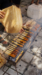 barbecue on the grill satay balinese