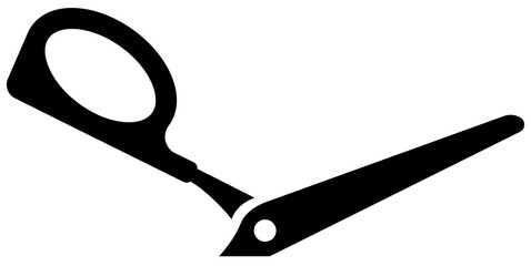 Scissors icon black color flat style cutting