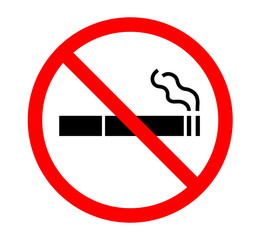 No smoking no vaping sign flat style