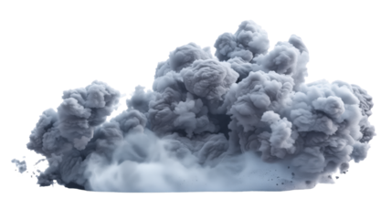 Beautiful realistic clouds isolated on transparent background