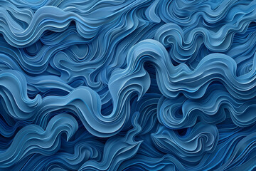 Obraz premium Blue wave abstract pattern