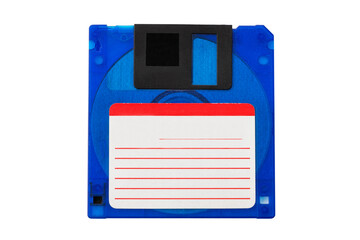 computer floppy disk, isolated on a white background, with copy space