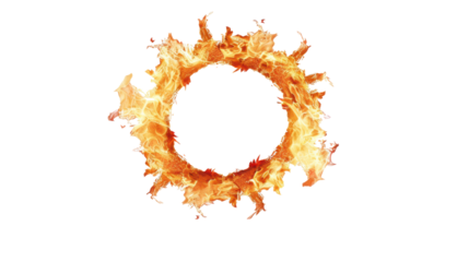 PNG Image of Realistic fire flame