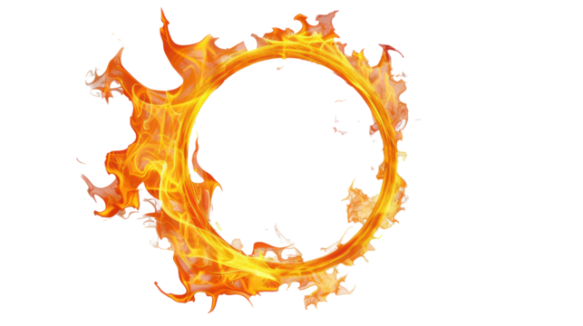 PNG Image of Realistic fire flame
